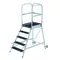 Podesttreppe einseitig, mit Rollen