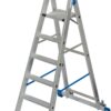 Krause Stabilo Stufen-Stehleiter - fahrbar mit Traverse