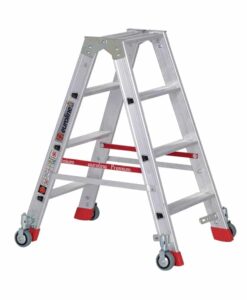 Euroline Stufenleiter mit Rollen 2 x 4