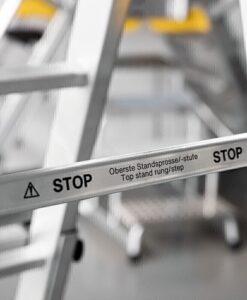 Günzburger Steigtechnik Aufkleber "Letzte begehbare Stufe/Sprosse" | LeiterMax