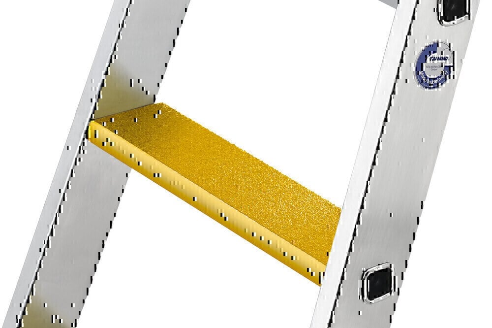 Günzburger Steigtechnik Trittauflage clip-step R13 gelb Länge 1400 mm | LeiterMax
