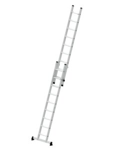 Günzburger Steigtechnik Stufen-Schiebeleiter 2-teilig mit nivello®-Traverse 2x9 Stufen | LeiterMax
