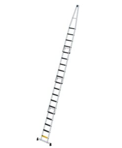 Günzburger Steigtechnik Stufen-Glasreinigerleiter-Satz mit nivello®-Traverse und clip-step R13 4-teilig | LeiterMax