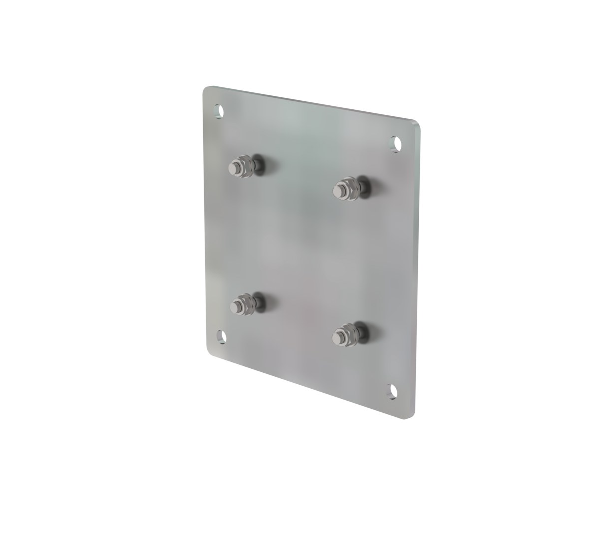 Günzburger Steigtechnik Adapterplatte Stahl feuerverzinkt 150 x 150 mm | LeiterMax