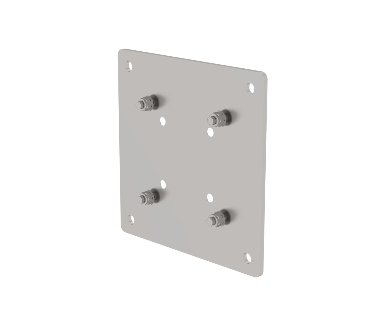 Günzburger Steigtechnik Adapterplatte Edelstahl 100 x 100 mm, 150 x 150 mm | LeiterMax