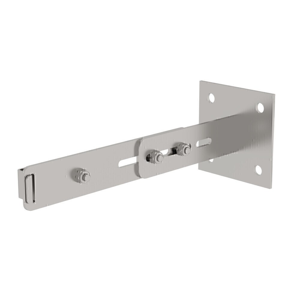 Günzburger Steigtechnik Wandhalter m. Klemmbügel, verstellbar 275-375mm, Edelstahl | LeiterMax