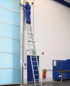 Günzburger Steigtechnik Alu Seilzugleiter 2-teilig nivello®-Traverse
