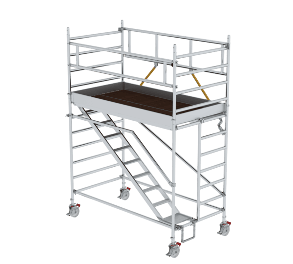 Günzburger Steigtechnik Rollgerüst SG 1,35 x 2,45 m mit Schrägaufstiegen | LeiterMax