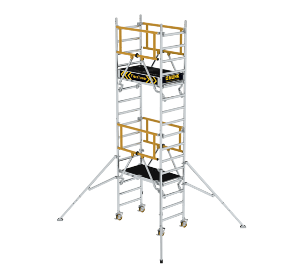 Günzburger Steigtechnik FlexxTower SG ergo mit vorlaufendem Geländer | LeiterMax