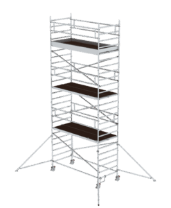 Günzburger Steigtechnik Rollgerüst 1,35 x 3,0 m mit Ausleger & Doppel-Plattform | LeiterMax