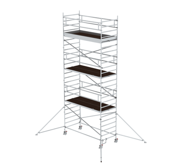 Günzburger Steigtechnik Rollgerüst 1,35 x 3,0 m mit Ausleger & Doppel-Plattform | LeiterMax