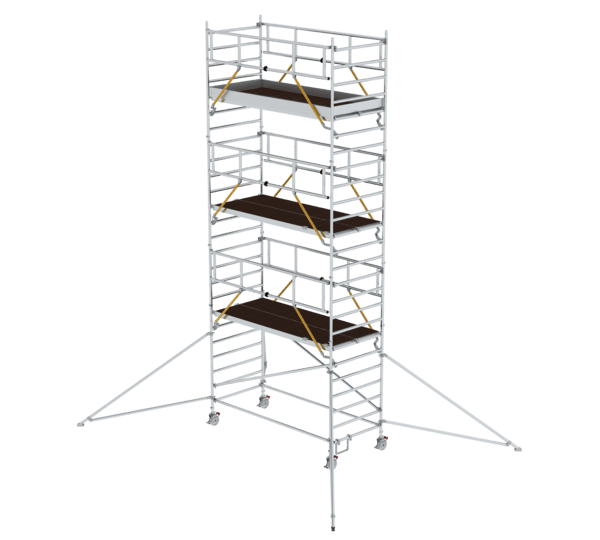 Günzburger Steigtechnik Rollgerüst SG 1,35 x 3,0 m mit Ausleger & Doppel-Plattform | LeiterMax