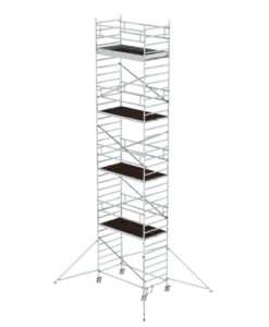 Günzburger Steigtechnik Rollgerüst 1,35 x 2,45 m mit Ausleger & Doppel-Plattform | LeiterMax