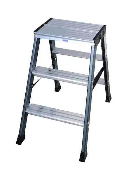 Krause Stufen-Stehleiter SePro S – eloxiert