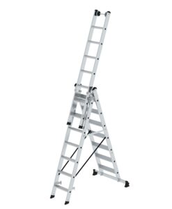 Stufen-Mehrzweckleiter 3-teilig mit nivello®-Traverse