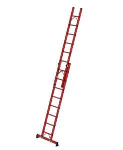Sprossen-Schiebeleiter 2-teilig GFK mit nivello® Traverse