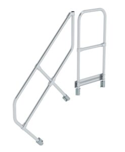 Zweiter Handlauf für Treppe mit Plattform 45°