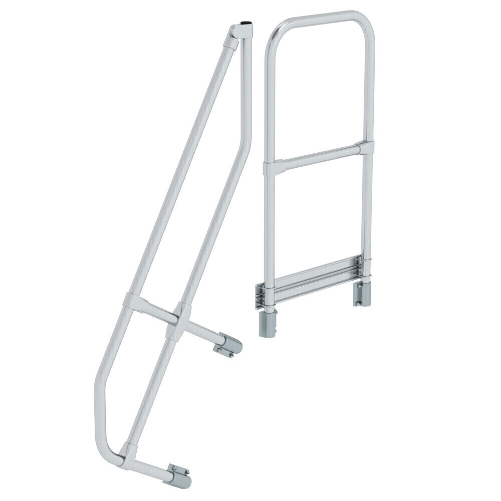 Zweiter Handlauf für Treppe mit Plattform 60°
