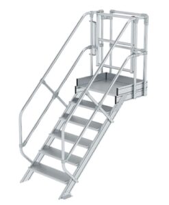 Treppen-Modul Aluminium geriffelt